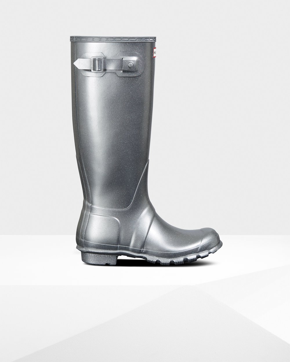 Women Hunter Original Cosmic Glitter | Tall Rain Boots Silver | NZ-43826-JLYZ